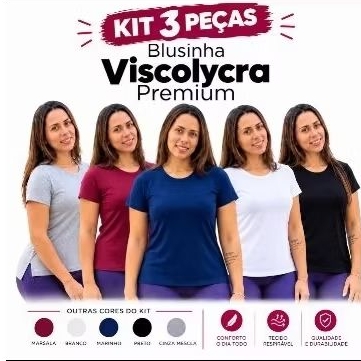 ✨ BLUSINHA FEMININA VISCOLYCRA PREMIUM KIT 3 PEÇAS – CONFORTO, ESTILO E VERSATILIDADE! ✨
