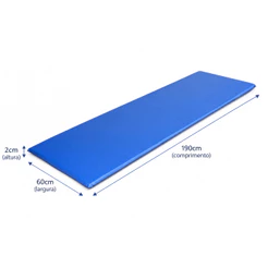 Colchonete para acampamento medida 190x60x2cm impermeável espuma d23-varias cores