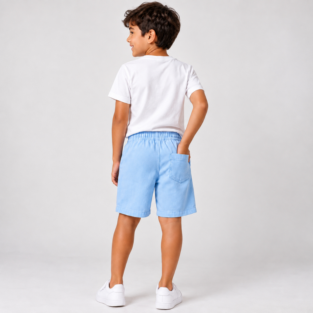 Short Infantil Menino linho Bermuda Mauricinho leve confortavel — imagem 2 de 2