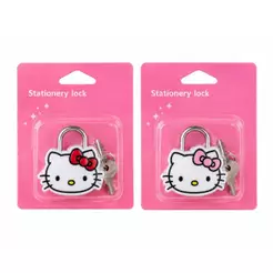 Cadeado Infantil Hello Kitty Chave Reserva Personagem Rosa Menina Cadeadinho Presente Viagem