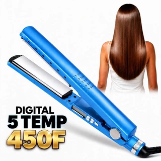 Chapinha Prancha Nano Titanium Alisa Progressiva 450°F Bivolt Visor Digital Salão Cabelo