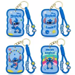 Porta Cartão Stitch Decorado Emborrachado Siliconado Porta Crácha Presente Infantil Criança
