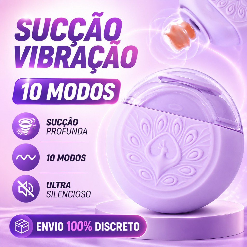 Sugador de Clitóris + Ovo Vibratório 10 Modos Sucção Profunda Silicone Macio Recarregável USB