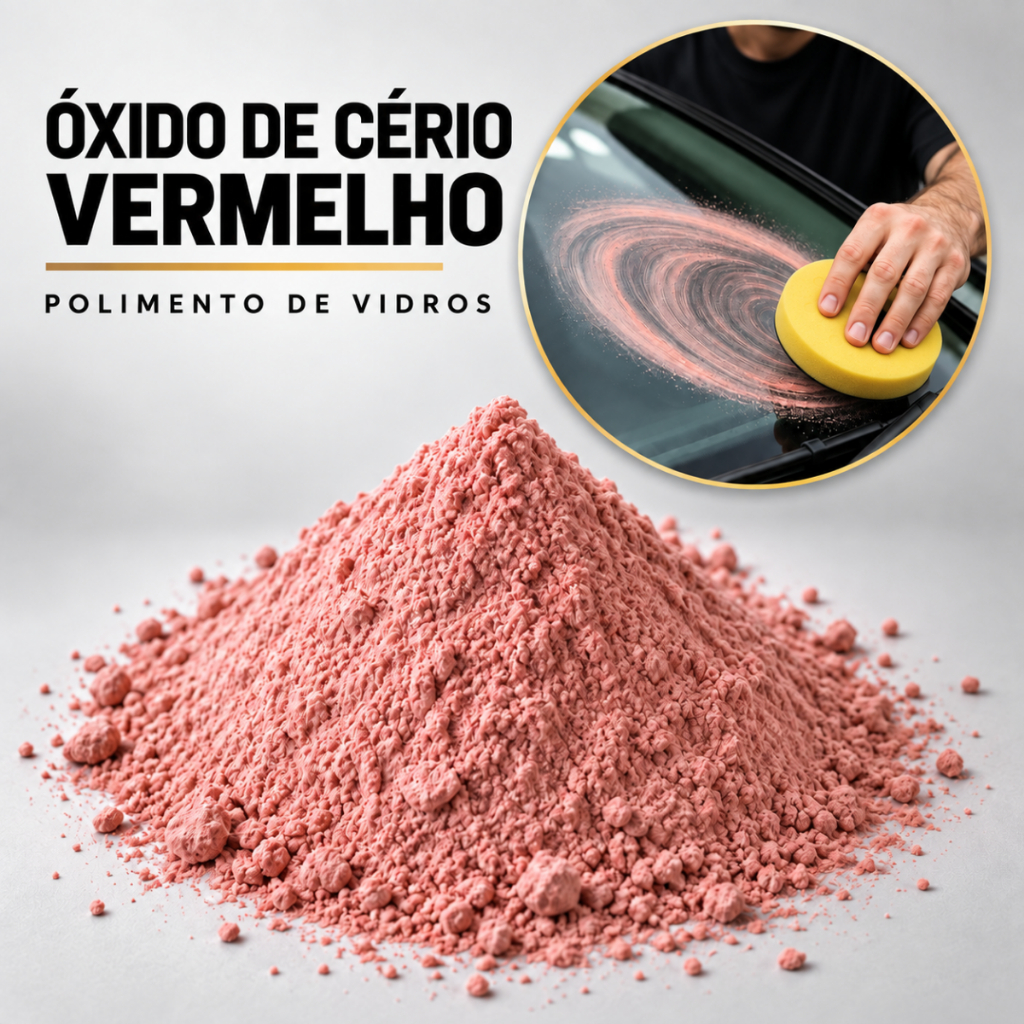 Polidor Óxido De Cério Polimento De Vidros 100g Vermelho premium