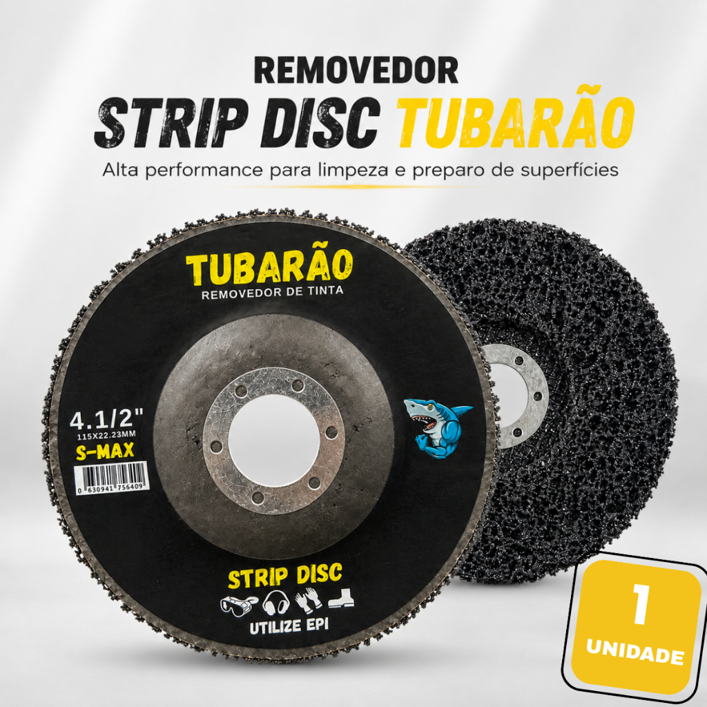Disco Removedor de Tintas Ferrugem Strip Disc 4.1/2" - Tubarão