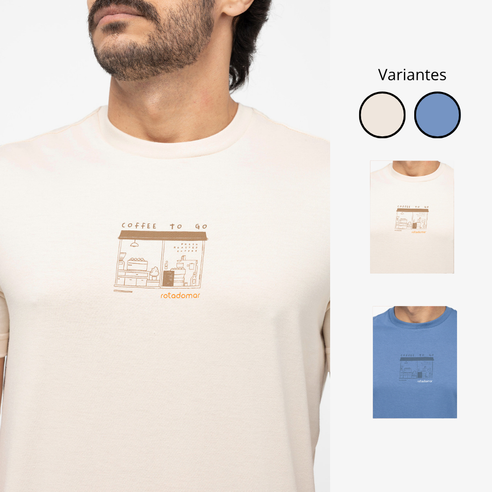 Camiseta Básica Masculina Rota do Mar 100% Algodão Estampada Confortável Macia Promoção Premium