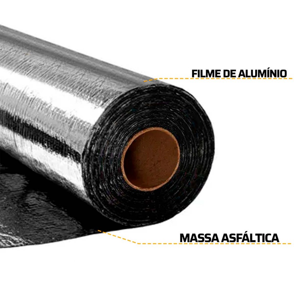 Kit 5 Manta Asfáltica Auto Adesiva Aluminizada 30cm X 10m · foto 2