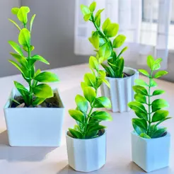 Kit 4 Vasinhos Decoração com Plantinhas