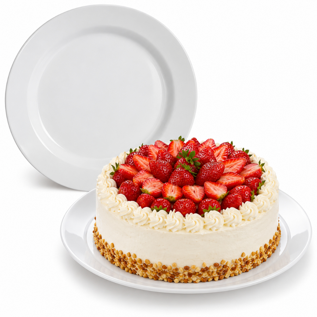 Prato Para Bolo e Tortas 35cm Feito em Melamina Bandeja Servir Bolo 35cm Promoção