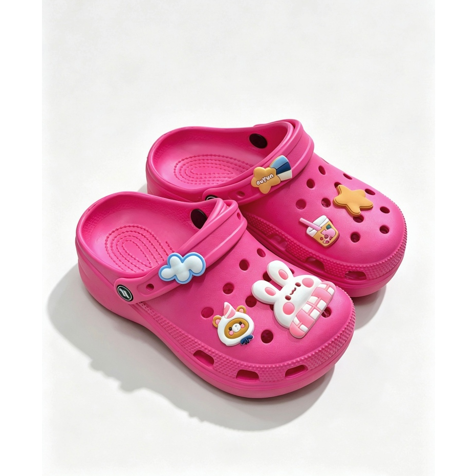 Chinelos platforma para infantil Criança com pingente aleatoriamente - Leve e Confortáveis sem odor 100%EVA