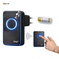 Campainha Sem Fio iPega Bivolt 127-220V com 36 Toques e Alcance de até 150 Metros para Casa