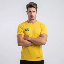 Camisa Brasil Masculina Futebol Dry Torcedor Bandeira Garro Estampada 2026