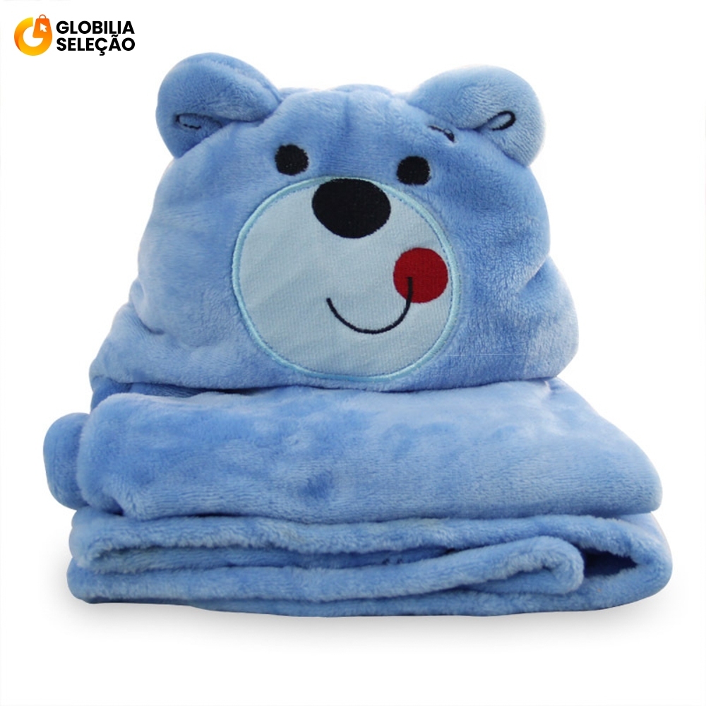 🔥Toalha de Banho Bebê Felpuda Capuz Infantil Recém Nascido Com Orelhinha Menino e Menina 95 x 65cm