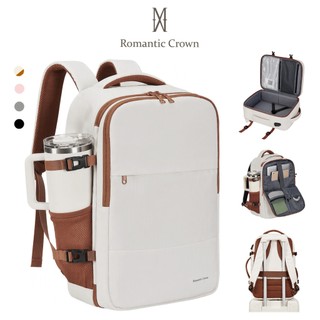 Romantic Crown Mochila Feminina Mochila Notebook 15.6 Mochila de Viagem Avião Compartimento Sapatos Bolso Impermeável