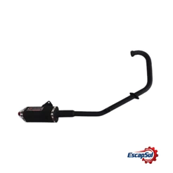 Escapamento Fazer 250 2010/2015 Mini Tri Preto Fortuna