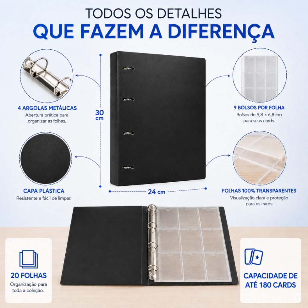 Album Fichário Ziper Pasta Pokemon TCG Magic Colecionável Dia das Crianças — imagem 2 de 2