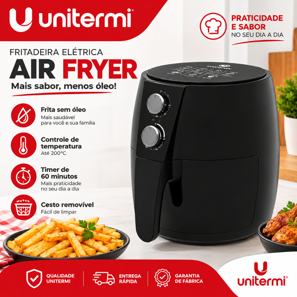 Fritadeira Elétrica Air Fryer Cairo 4.8 Litros 127Volts c/ Cesto