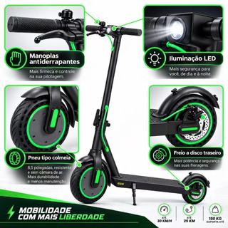 Patinete Elétrico Scooter Para Adultos 350W Capacidade de Carga de 150KG