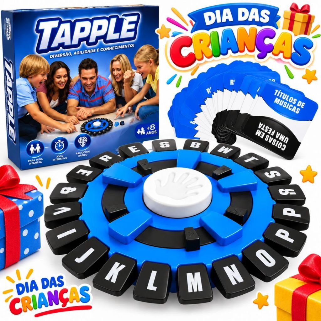 [Versão Em Portuguesa] Jogo De Alfabeto Louco Infantil Usopoly Tapple Word Board Game Pacote Rápido