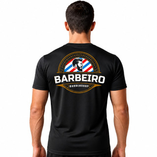 Camiseta Barbeiro Profissional Uniforme Barbearia Masculina Estilosa Trabalho Confortável DryFit e 100%Algodão Envio Já