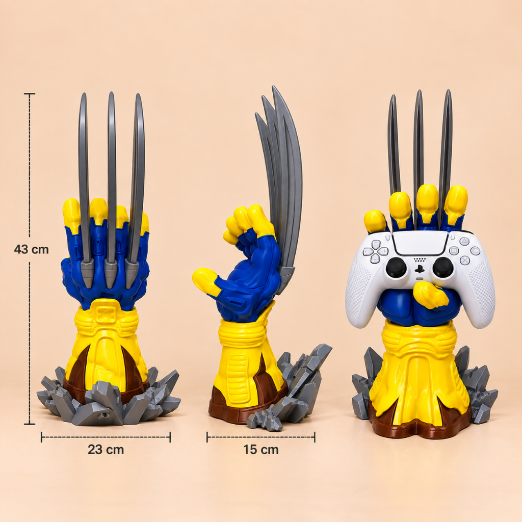 Suporte para Controle PS5 Xbox Wolverine | Porta Controle Gamer Organizador Decorativo