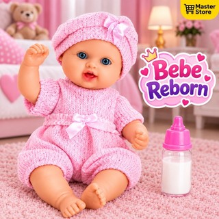 Boneca Bebe Reborn Soft Macia Mamadeira e Acessorios Brinquedo infantil Boneca Menina Reborn