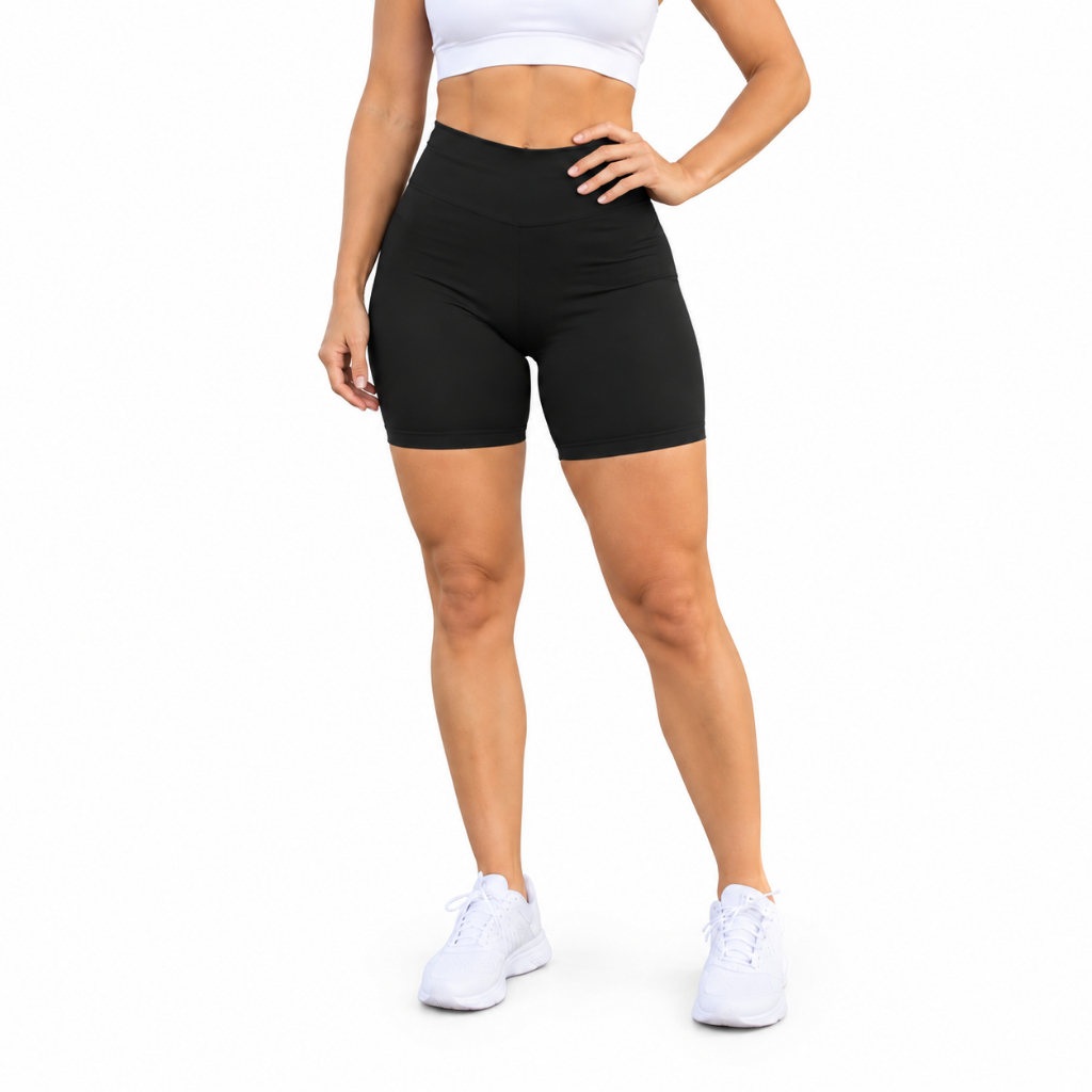 Bermuda Feminina Fitness Suplex Cintura Alta Academia Short Legging Zero Transparência