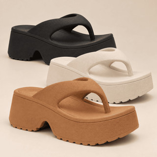 Chinelo Tamanco Feminino Sandália Nuvem Plataforma Sola Alta Carnaval Confortável Leve Macio Verão Praia Casual Moda