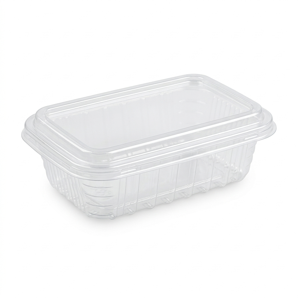 Pote Retangular 250ml PP com Tampa 24 unidades
