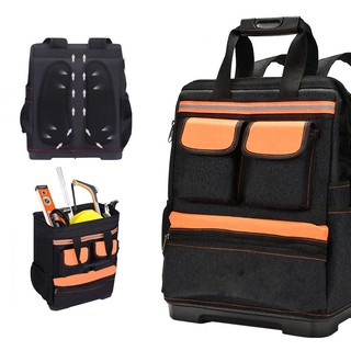 Caixa de ferramentas profissional, mochila para ferramentas, base de borracha, ideal para marcenaria e eletricidade