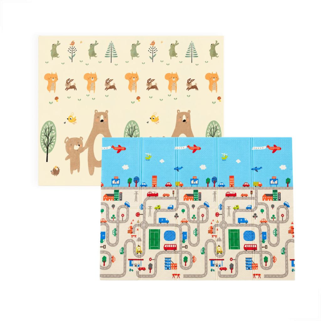Tapete Infantil Tatame Educativo de Atividades Dupla Face Térmico Emborrachado 180 x 120 x 1CM Bebê