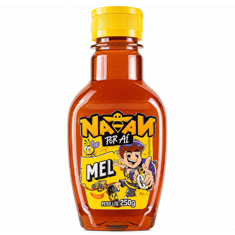Mel Silvestre Natan Por Aí 250g em Bisnaga – Sabor Natural e Praticidade para o Consumo Diário