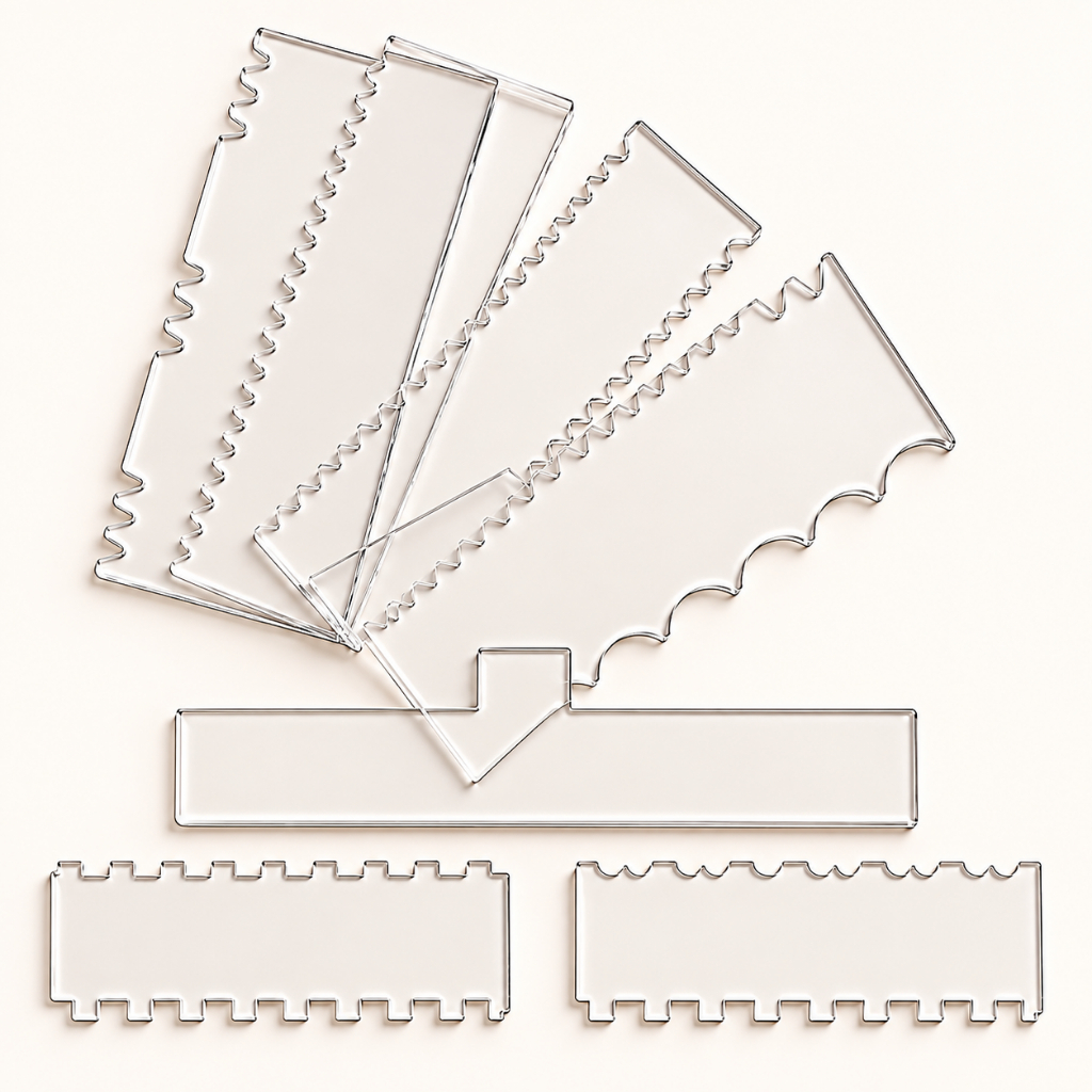 Kit Espátula 7 Peças Bolo Cozinha Acrílico Utensílios Decoração