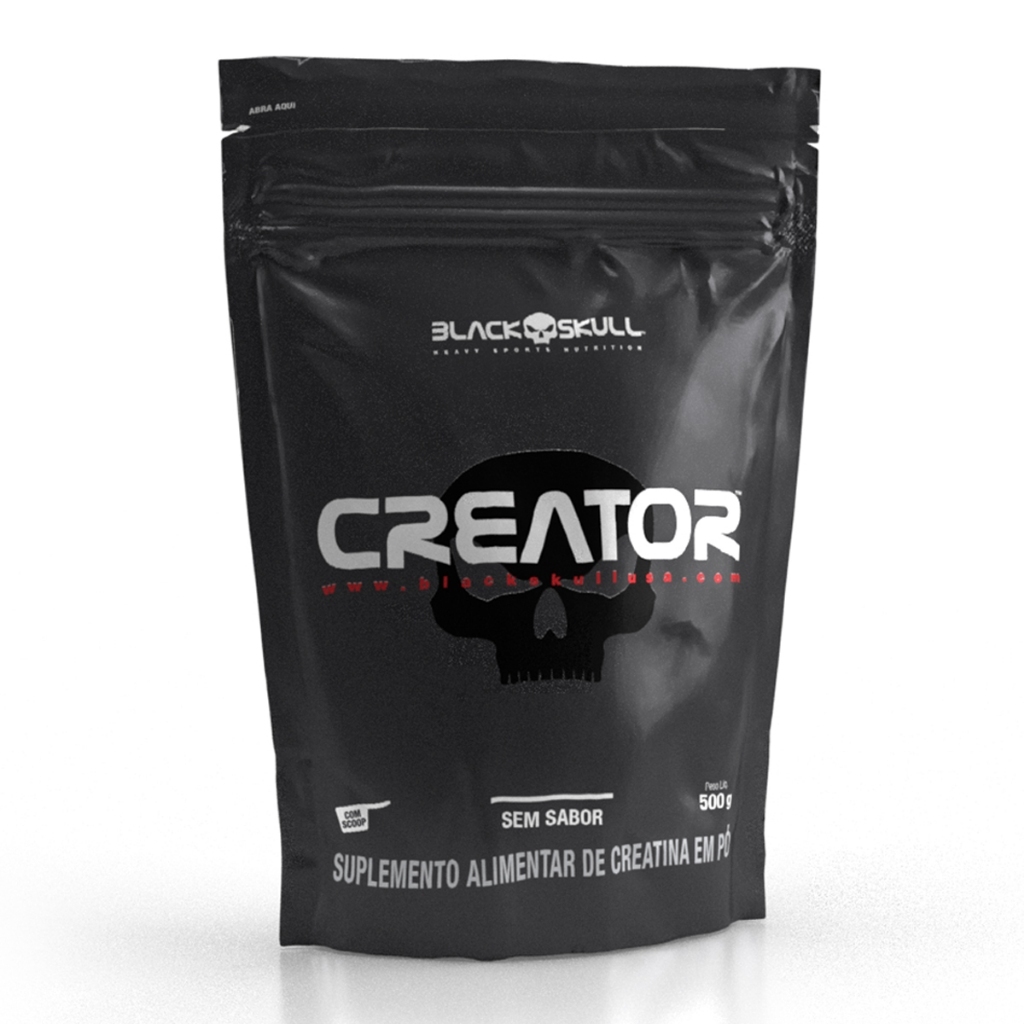 Creator - Creatina Monohidratada - Refil 500g - Black Skull