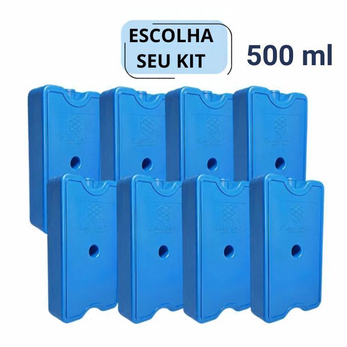 Kit Gelo em Gel Rígido Reutilizável 500ml - Gelotech - Para Bolsa Térmica Cooler e Caixas de Isopor