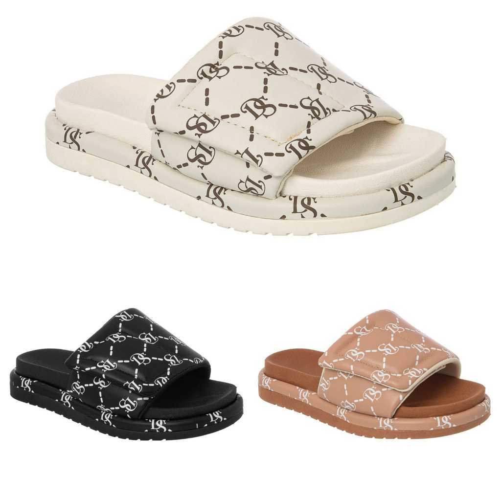 Sandália Papete Birken Slide Feminina Confortável Estampada Casual Chinelo Com Fechamento Em Velcro