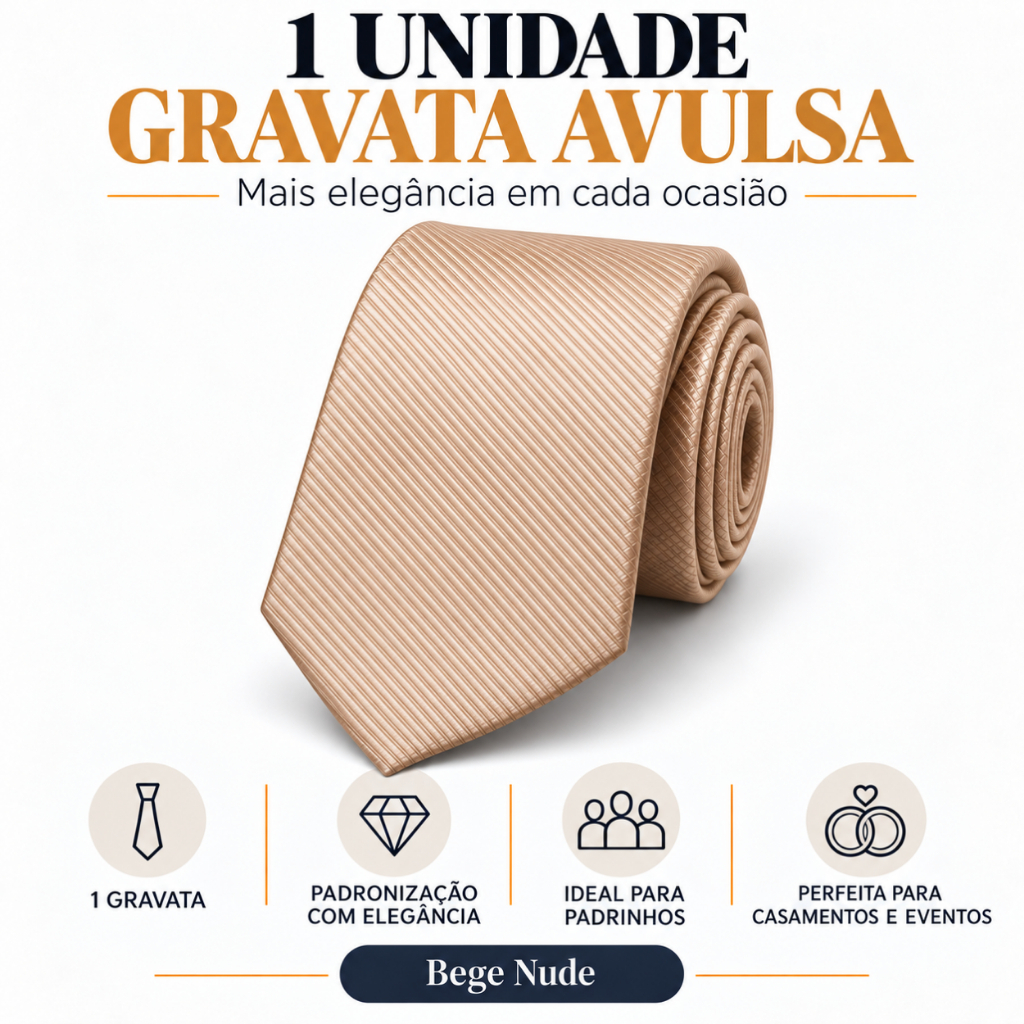 Gravata Social Masculina Trabalhada Premium Para Noivos Casamentos e Eventos