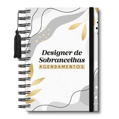 Caderno Agendamento Designer de Sobrancelhas Caderno Agenda Design 365 Dias 30 em 30 Minutos