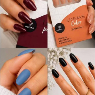 Unhas Postiças Adesivos Auto Colantes Cartela 24 Unidades Linha Premium