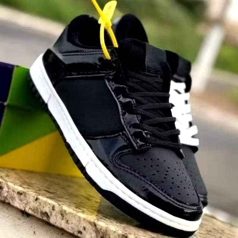 Tenis masculino e feminino Verniz Black 34 35 36 37 38 39 40 41 42 43 Envio em 24hrs