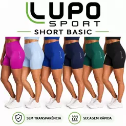 Short Feminino Lupo Original Basic Sem Costura com silicone no cós Original Sem Transparência