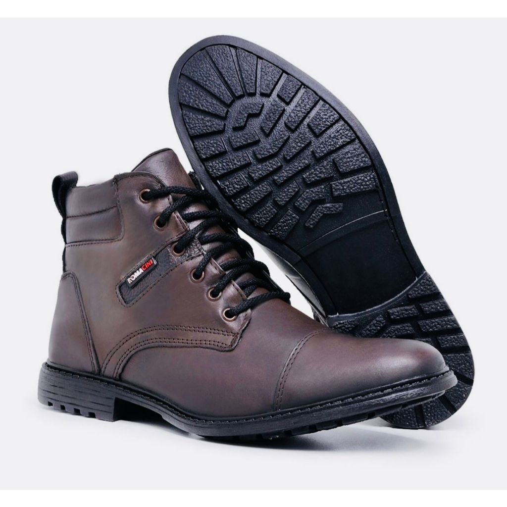 Bota Coturno Masculino Couro Legitimo Romacini