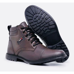 Bota Coturno Masculino Couro Legitimo Romacini