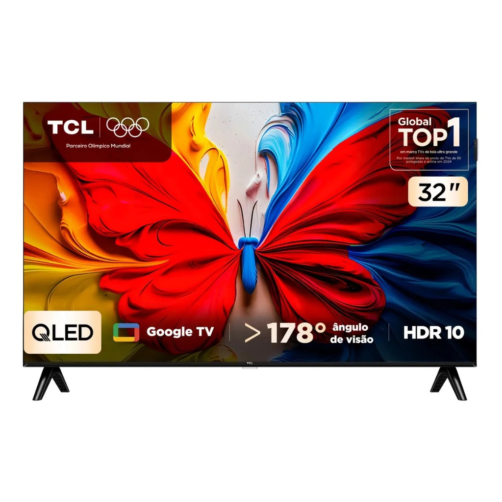 Smart TV TCL 32" QLED Full HD HDR10 Google TV Wi-Fi Bluetooth 32S5K — imagem 2 de 2