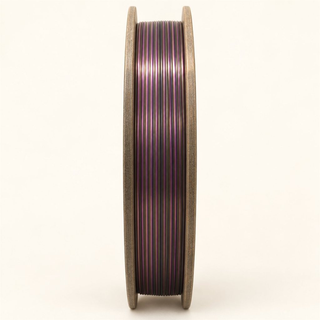 Filamento STTPlus PLA Magic Silk Bronze e Roxo 1,75 mm 250 g e 1 kg