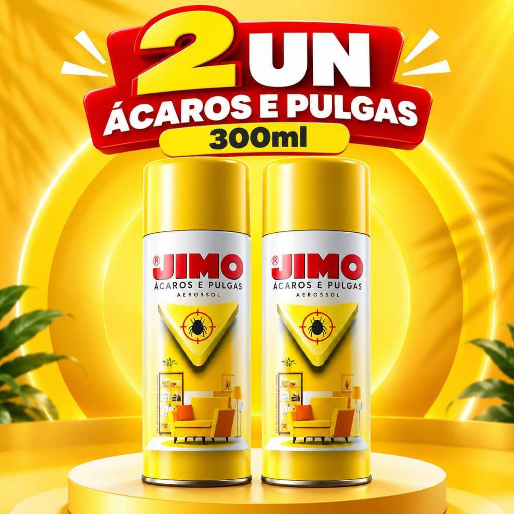 KIT 2un Jimo Ácaros e Pulgas 300ml