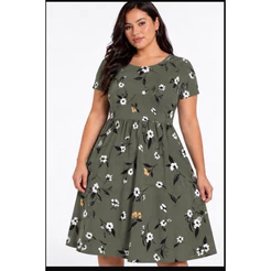 vestido tecido suplex rodado manga ju G GG G1 G2 44/46/48/50/52/54