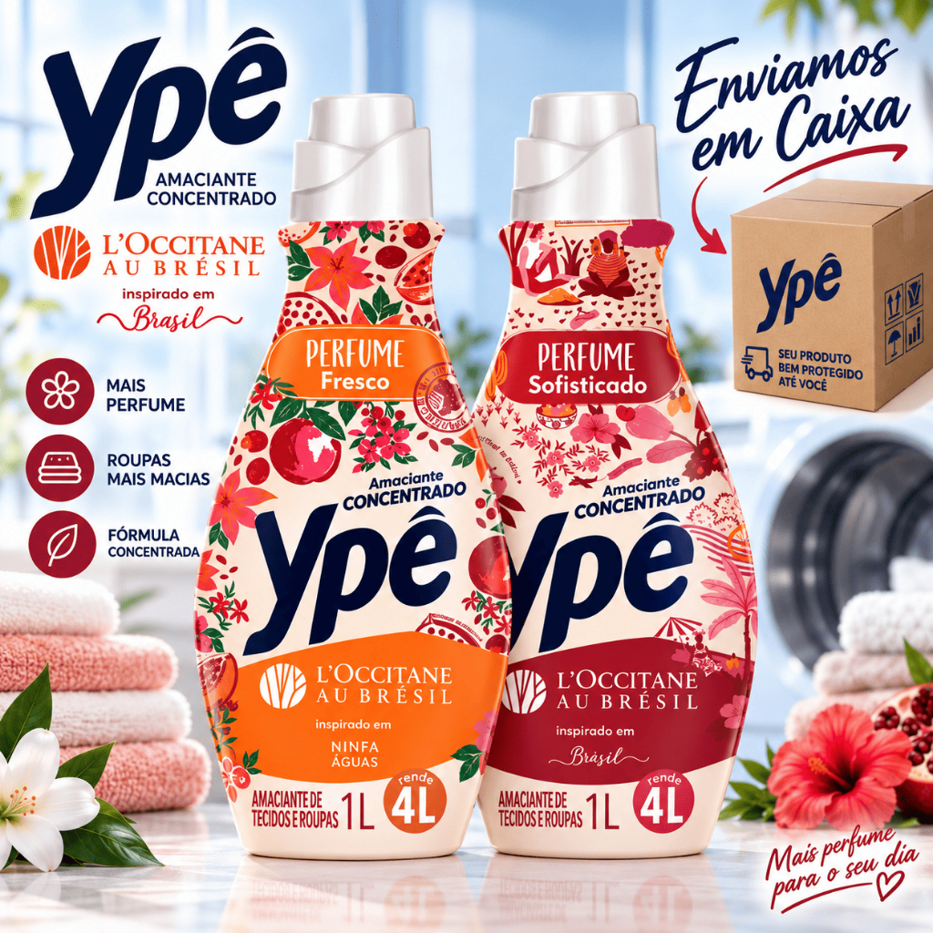 Kit 2 Amaciante Concentrado Ypê L'OCCITANE au Brésil 1L – Brésil + Ninfa das Águas