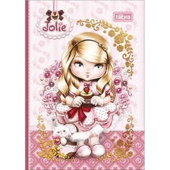 Caderno Brochura Capa Dura 1/8 (Pequena) Jolie 80 Folhas - Tilibra