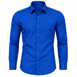 Camisa Social Microfibra Clássica Premium Uniforme Manga Longa Masculina Não Amassa Evang…